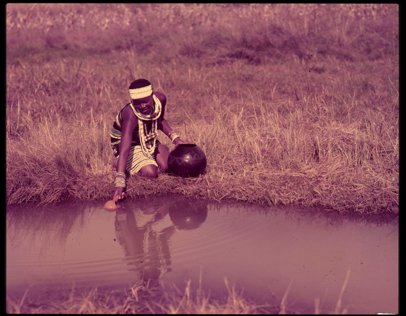 Melmoth District Zulu Girl Fetching Water At Nkandla Atom Site For