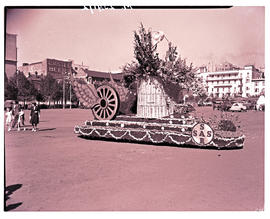 Johannesburg, 1948. SAR Floral week float on display.