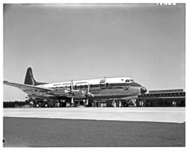 Port Elizabeth, 1968. HF Verwoerd airport. SAA Vickers Viscount ZS-CDT 'Blesbok'.