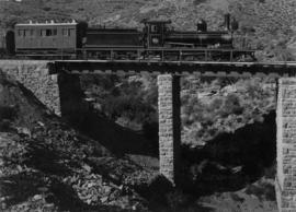 Hex River Mountains, 1895. CGR 4th Class No 55 'Converted Joys', later SAR Class 04 No 055 on bri...