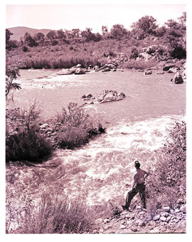 "Kaapmuiden, 1954. Water from hydropower station returned to Crocodile River."