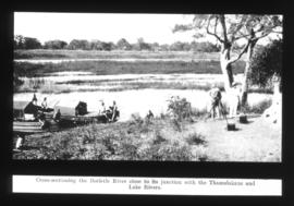 Botswana. Gauging the Botletle River.