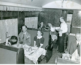 "1946. Blue Train dining car."