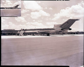 Port Elizabeth, 1967. HF Verwoerd airport. SAA Boeing 727 ZS-DYP 'Oranje'.