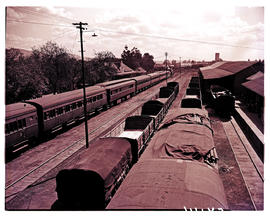 Rustenburg, 1950. Railway yard.