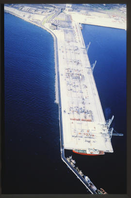 Cape Town, 1987. Container terminal in Table Bay Harbour.