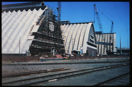 Durban, 1972. Construction at the sugar terminal in Durban Harbour.