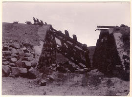 Circa 1900. Anglo-Boer War. Broken culvert at Modder River.
