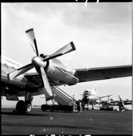 December 1958. Arrival of SAA Vickers Viscount ZS-CDT 'Blesbok' and ZS-CDU 'Bosbok'.