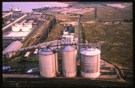 Richards Bay, September 1984. Silo storage at Richards Bay Harbour. [T Robberts]
