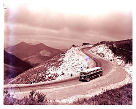 Oudtshoorn district, 1961. SAR Canadian Brill motor coach bus  No MT6007 in Robinson pass.