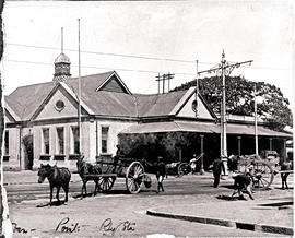 Durban. Point station with horses and carts.