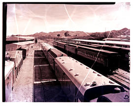 Windhoek, South-West Africa, 1961. Railway yard.