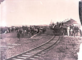 "Pretoria, 1 January 1893. First train to leave Pretoria."