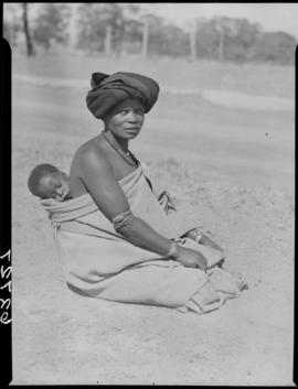 Transkei, 1954. Woman with baby.