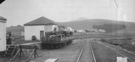 Dohne, 1895. Goods wagon in station. (EH Short)