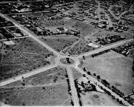 Kimberley, 1935. Aerial view of Honoured Dead memorial.