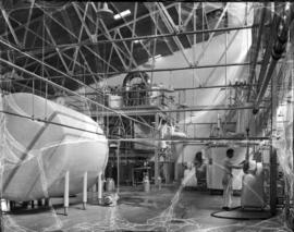 Harrismith, 1954. Interior of milk canning.