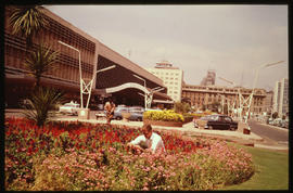 Johannesburg, March 1965. Horticulturist at work in the Park Station garden.