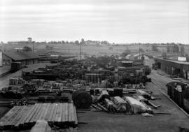Pretoria, 1936. SAR Stores Department. Spares and railway material in sheds and yards.