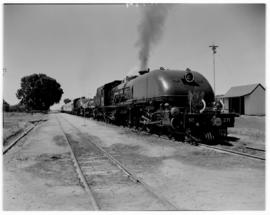 Hartley, Southern Rhodesia. Royal Train at station. RR Class 15 No 273 and 274.
