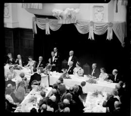 Cape Town, 17 February 1947. King George VI speaking at state banquet in city hall.