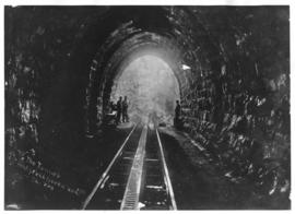 Waterval-Boven. The train tunnel on the original NZASM railway alignment, looking west from insid...