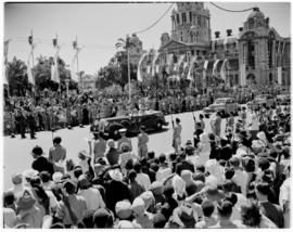 Durban, 22 March 1947.   Leaving the city hall.