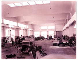 "Kimberley, 1942. SAR Road Transport Services workshops interior."