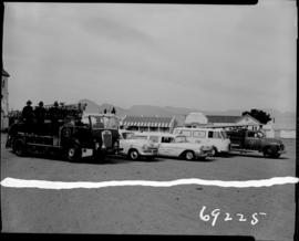 Worcester, 1960. Fire brigade and ambulances.