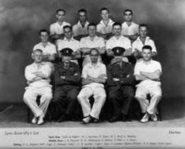 Durban, 1943. Third Battalion Railways and Harbours Brigade, winners Durban Senior War Cricket Le...