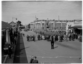 Kimberley, 18 April 1947. Parade of war veterans in front of City Hall.