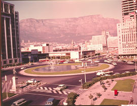 Cape Town, 1969. View of city towards Table Mountain.