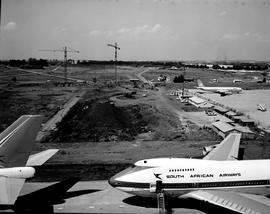 Johannesburg, circa 1979. Jan Smuts Airport. SAA Boeing 747SP ZS-SPF 'Soutpansberg'.