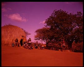 Pietermaritzburg district, 1964. Traditional Zulu village in the Valley of a Thousand Hills.