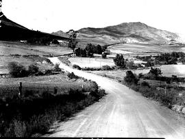 Caledon district, 1954. Winding road.