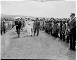 Durban, 22 March 1947. Royal family at Curries Fountain