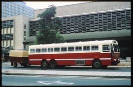 Johannesburg, 1980. SAR Saurer bus with trailer at Park Station.