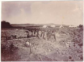 Circa 1900. Anglo-Boer War. 20' bridge near Pieters.