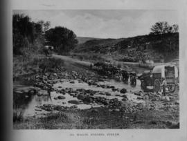 
Ox wagon fielding stream. (Booklet on Early Johannesburg)
