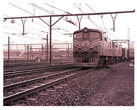 "Cape Town, 1968. Two SAR Class 5E1's with the Trans-Karoo leaving for Johannesburg."