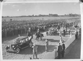 Salisbury, Southern Rhodesia, 7 April 1947. Royal procession arrives at indaba.