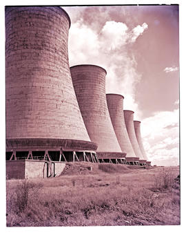 Vereeniging, 1950. Klip River power station, cooling towers.