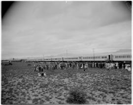 Graaff-Reinet, 25 February 1947.  Royal Train at Koningsrus staging point before Graaff-Reinet.