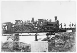 Natal, 23 August 1877. NGR locomotives 'Maritzburg' and 'Durban' construction locomotives on the ...