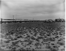 Graaff-Reinet district, 25 February 1947. Royal Train at Koningsrus staging point before Graaff-R...