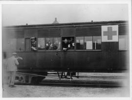 Pretoria, 1900. Hospital train at Irene station.