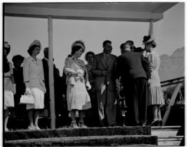 Stellenbosch, 20 February 1947. Royal family receiving dignitaries.