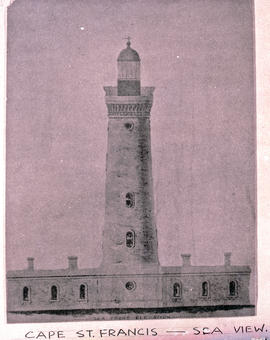 Humansdorp district, 1948. Sketch of Cape St Francis lighthouse.