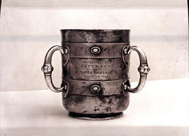Silver cup presented to Zulu Chief Cetywayo by Queen Victoria on August 1882.